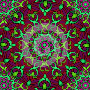 Ð¡olour decorative background with a circular pattern. Mandala