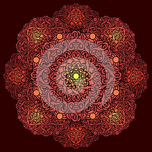 ÃÂ¡olour decorative background with a circular pattern. Mandala