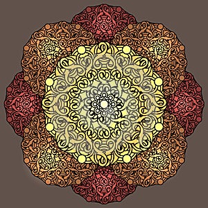 ÃÂ¡olour decorative background with a circular pattern. Mandala