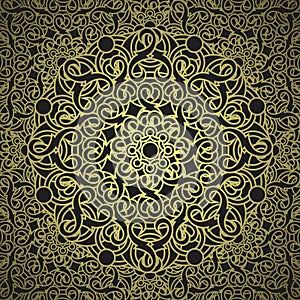 Ð¡olour decorative design element with a circular pattern. Mandala