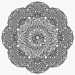 Ð¡olour decorative design element with a circular pattern. Mandala