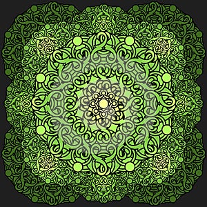 ÃÂ¡olour decorative design element with a circular pattern. Mandala