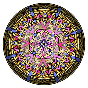 ÃÂ¡olour decorative design element with a circular pattern