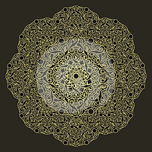 ÃÂ¡olour decorative design element with a circular pattern. Mandala