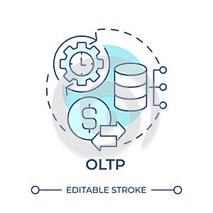 OLTP soft blue concept icon