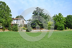 Oltrepo Piacentino Italy, rural landscape at summer