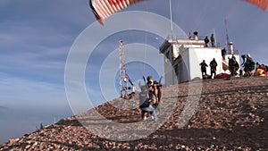 Oludeniz Paragliding from Babadag mountain near the city Fethiye.