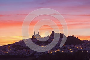 Olvera panorama at sunset