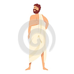 Olymp god icon cartoon vector. Greek ares