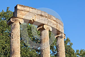 Olympia Greece Philippeion colonnade