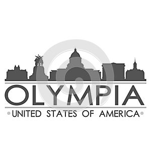 Olympia Skyline Symbol Design City Vector Art photo