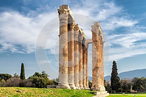 Olympian Zeus columns in Athens Greece,