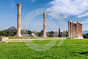 Olympian Zeus columns in Athens Greece,