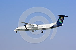 Olympic Air Q400 on approach