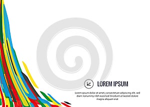 Olympic background. Abstract multicolored background. Vector graphics for design.