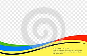 Multi-colored frame, template for writing text. Vector graphics. Abstract multicolored background.