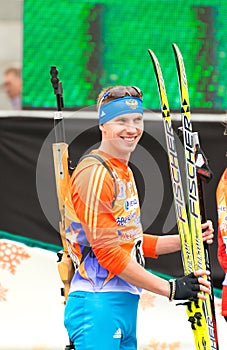 Olympic champion Evgeny Ustyugov