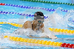 Olympic champion Madeline Dirado of United States swims the Women`s 200m Individual Medley Heat 3 of Rio 2016 Olympic Games