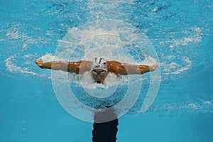 Olympic champion Michael Phelps of United States competes at the Men's 200m individual medley of the Rio 2016 Olympic Games