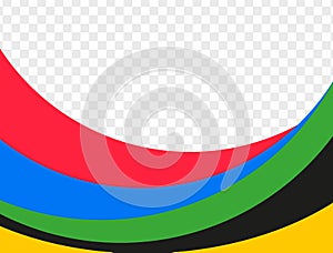 Olympic colored background. Abstract multicolored background. Vector graphics for design.
