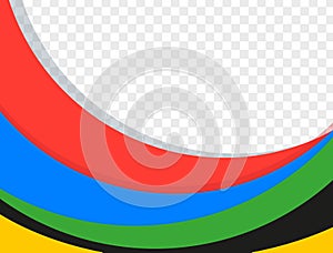 Olympic colored background. Abstract multicolored background. Vector graphics for design.