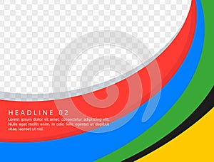 Olympic colored background. Abstract multicolored background. Vector graphics for design.