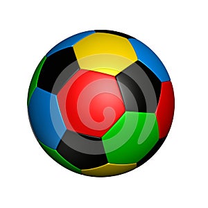 Olympic colored soccer ball