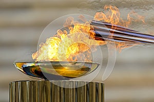 Olympic Flame handover ceremony for the Tokyo 2020 Summer Olympic Games