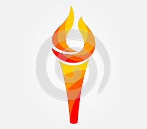 Olympic flame torch logo