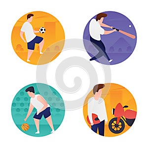 Olympic Games Flat Icons Set