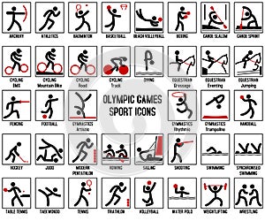 Olympic Games Sport Icons