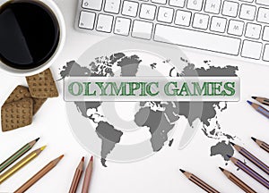 Olympic Games. White office desk