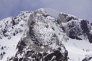 Olympic mountains with snow