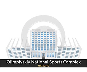 Olympic National Sports Complex. Kiev, Ukraine. Vector illustration
