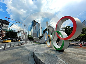 Olympic park and Atlanta air-conditioned ferris wheel