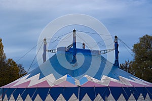 In the Olympic Park, Munich. Roof of a circus tent photo