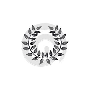 Olympic ring leaf logo icon