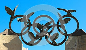 Olympics Rings of the Olympic Games in Atlanta, Georgia
