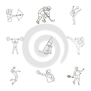 Olympic sports. Winter and summer sports. A set of pictures about athletes.Olympic sports icon in set collection on