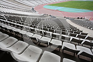 Olympic stadium of Montjuic (Barcelona) empty photo