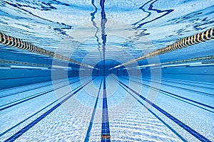 Olympic Swimming pool under water background