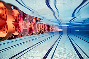 Olympic Swimming pool under water background