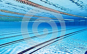 Olympic Swimming pool under water background