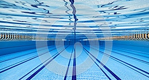 Olympic Swimming pool under water background