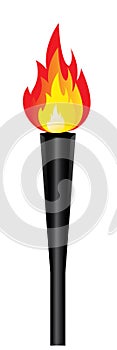 Olympic torch with flame isolated. Vector