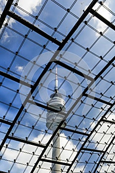 Olympic Tower at Olympic Park, Munich, Bavaria, Germany