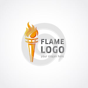 Olympic vector flaming torch logo.