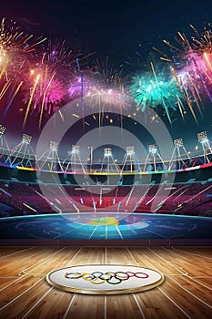 Olympics Game - A Sports Olympics Stadium, olympic games Concept lllustration