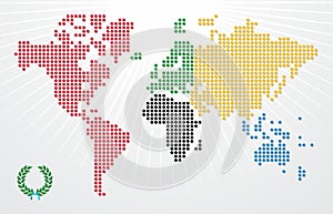 Olympics Games world map illustration