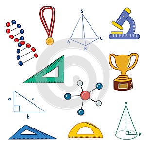 Olympics of Science Vector Icons and Illustration